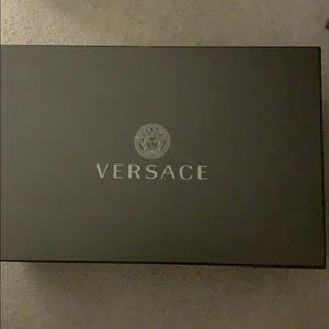 Versace black shoe box dust bag included